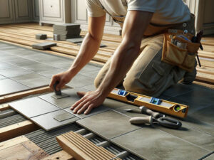 Jak prawidłowo ułożyć płytki na podłodze drewnianej