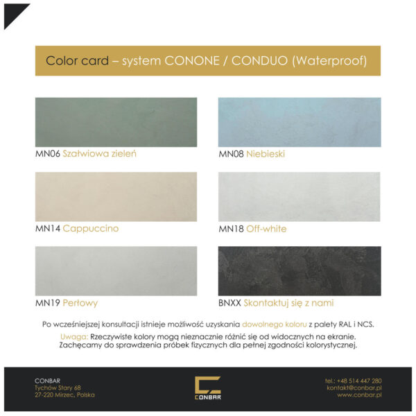 CONDUO 3,5kg/10,5kg/17,5kg – mikrocement dwuskładnikowy