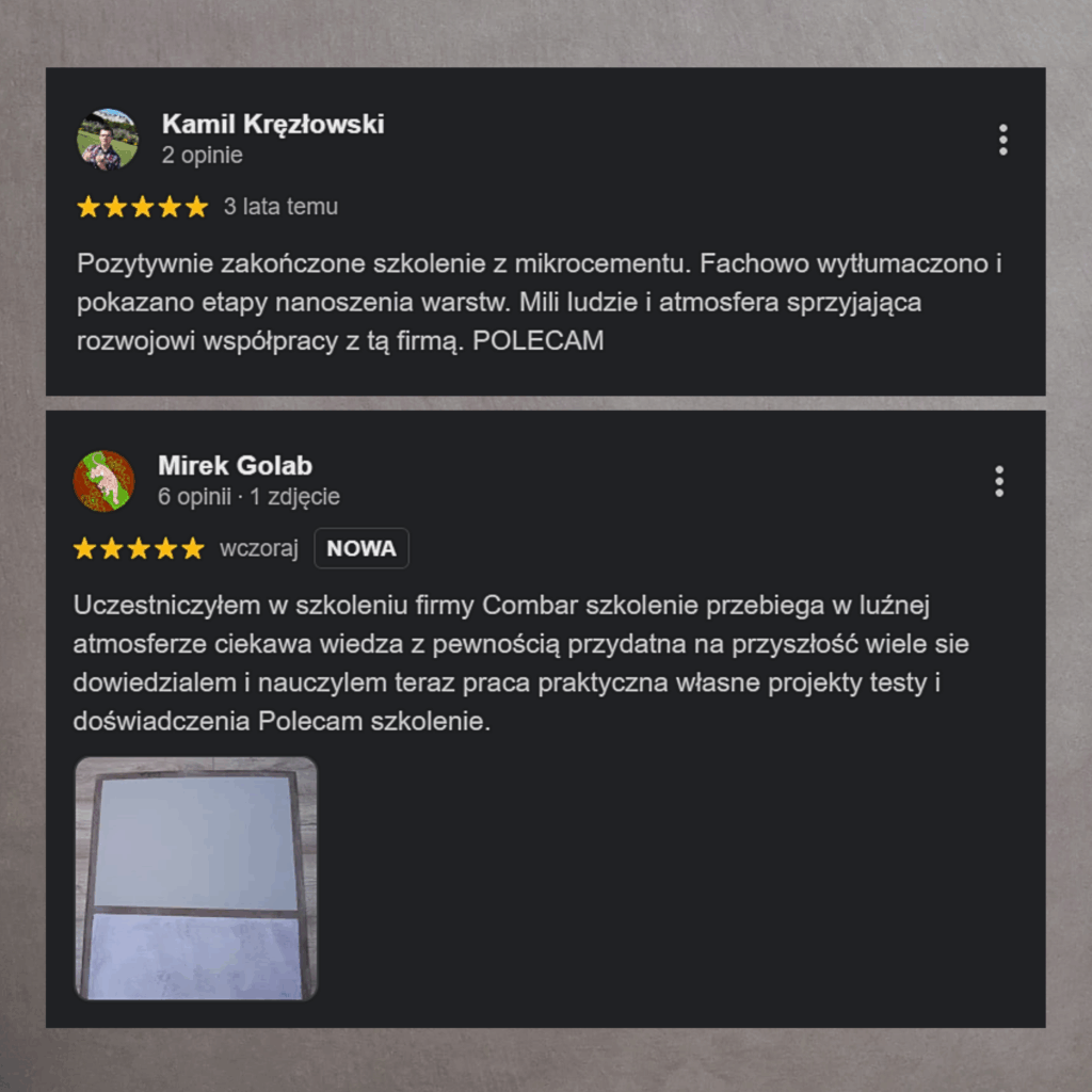Opinie mikrocement szkolenie CONBAR