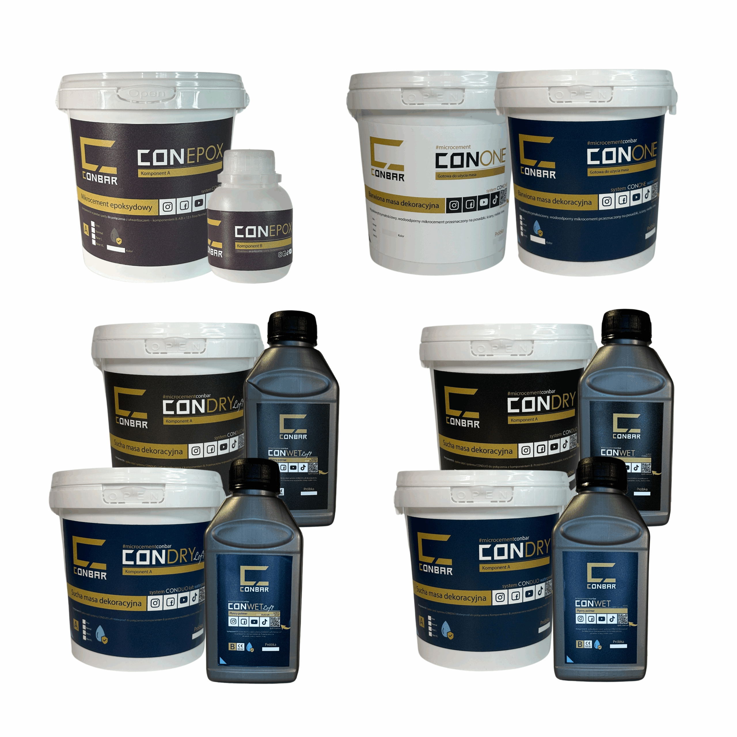 Zestaw testowy mikrocementu