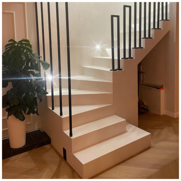 Mikrocement epoksydowy na schody – Zestaw 10m² | Jednolity Efekt